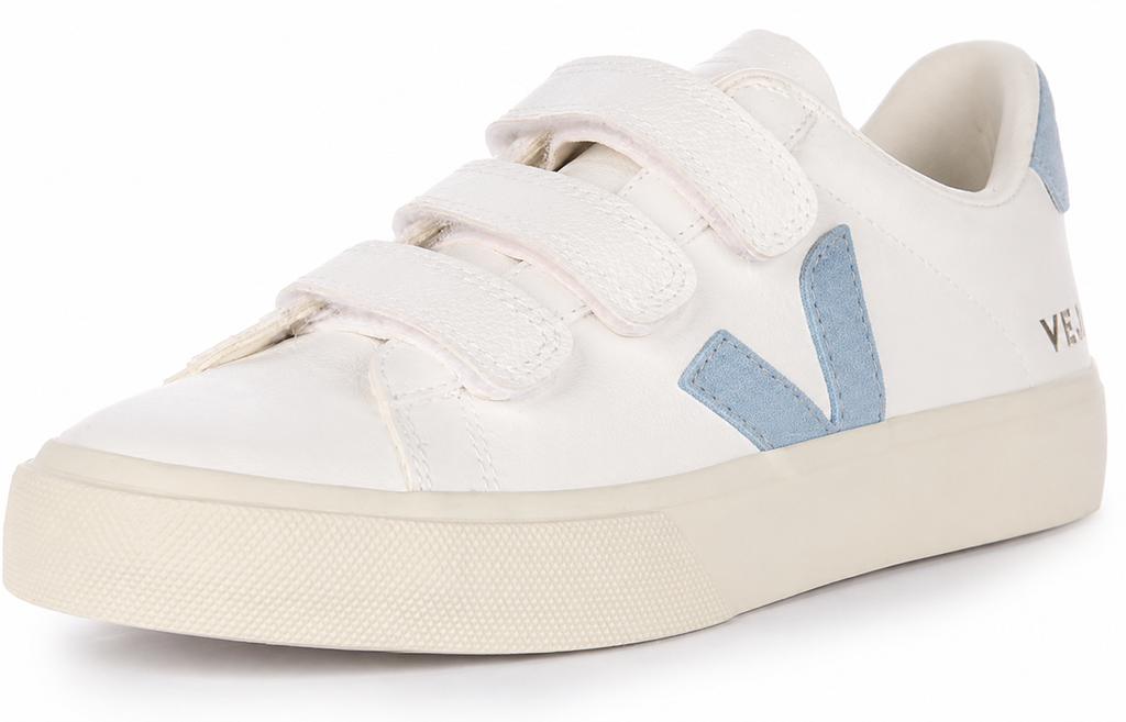 VEJA Recife ChromeFree Leather White/Blue
