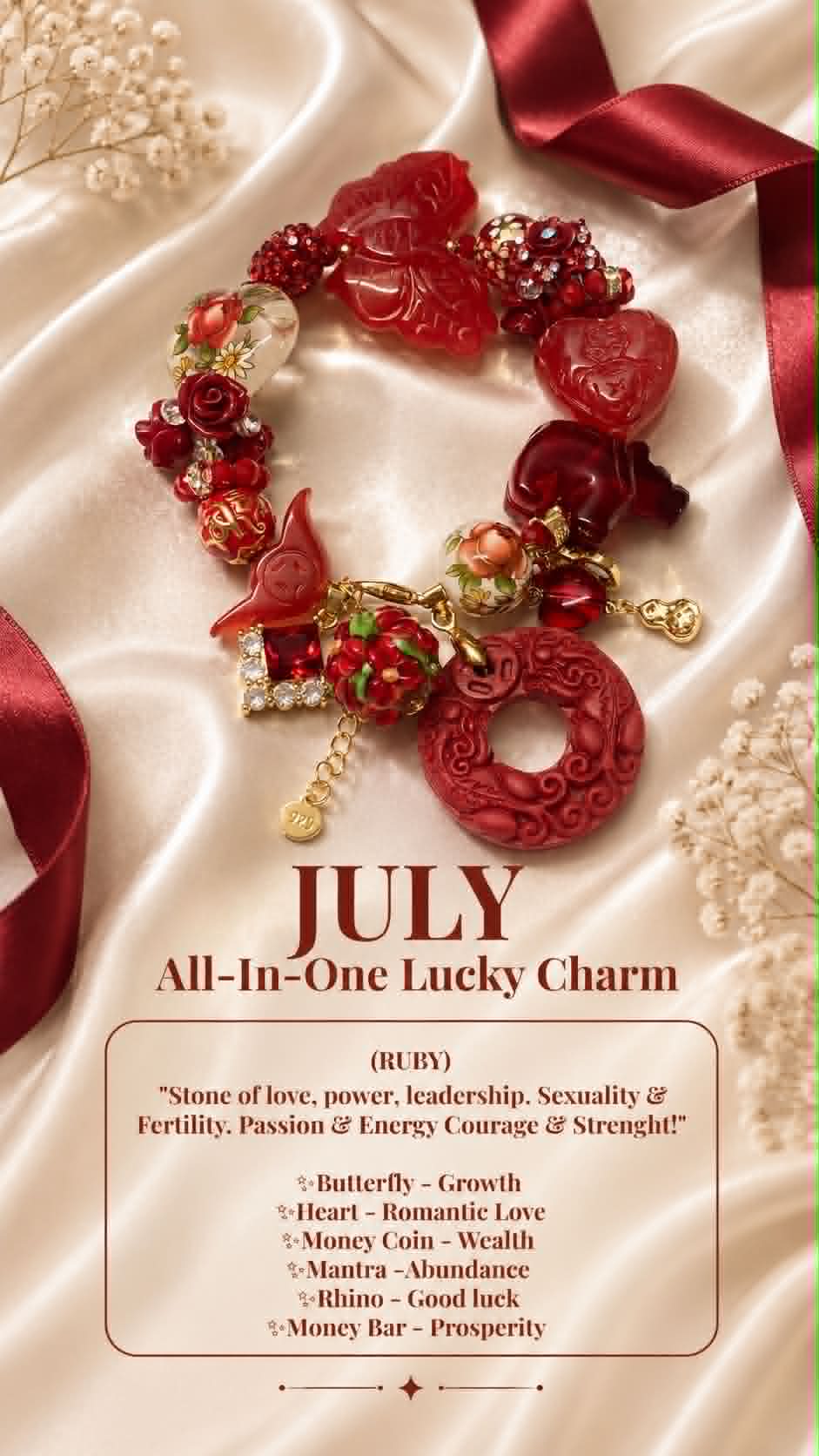 Birthday Month Charm Bracelet - July