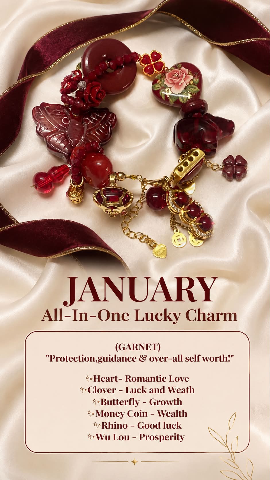 Birthday Month Charm Bracelet - January