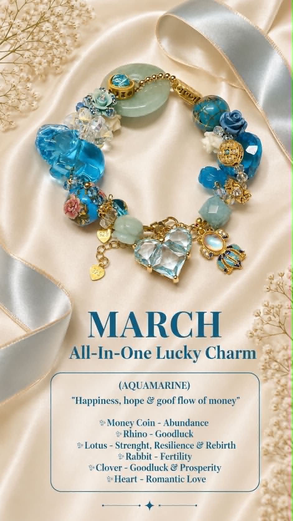 Birthday Month Charm Bracelet - March