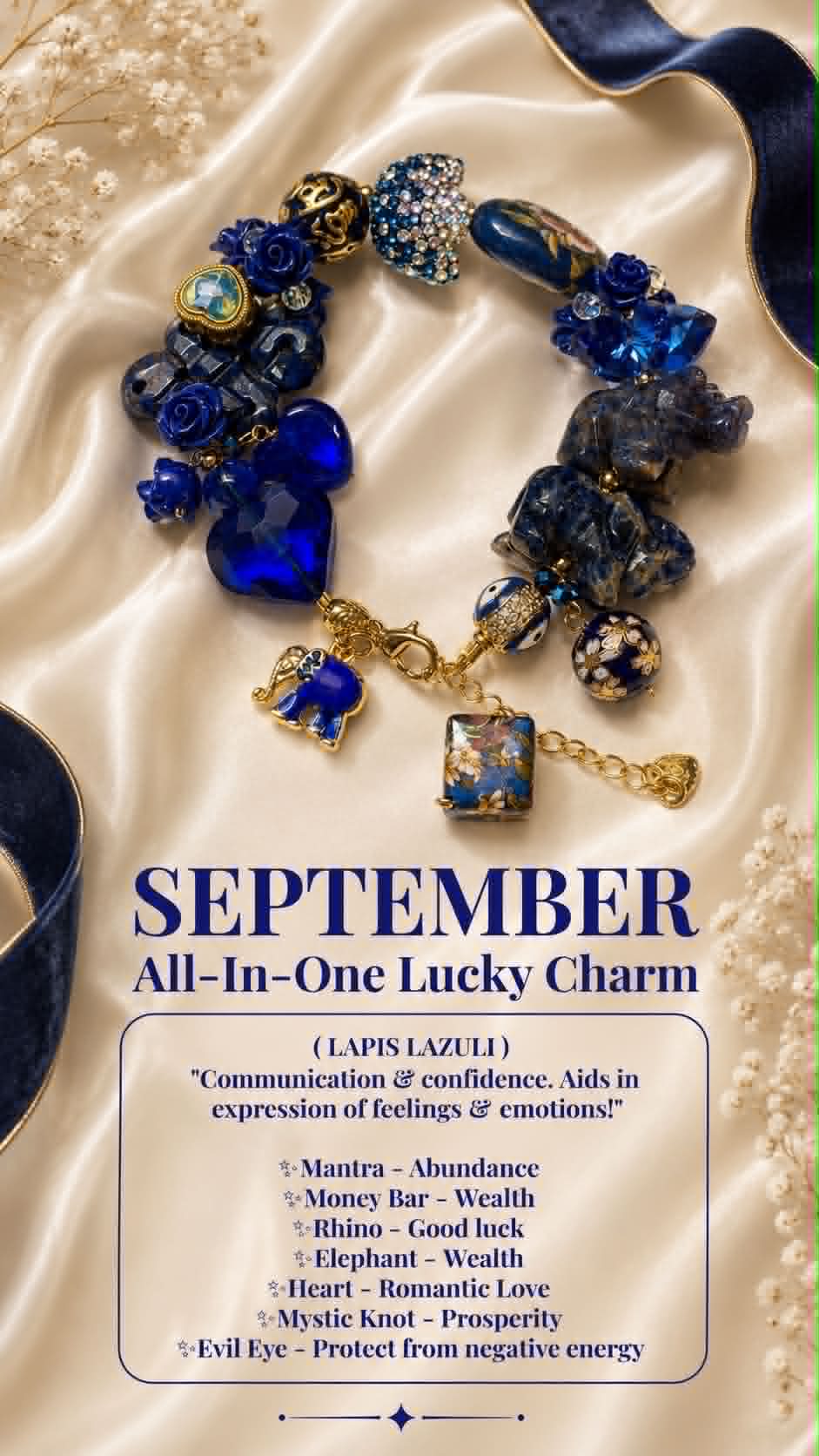 Birthday Month Charm Bracelet - September